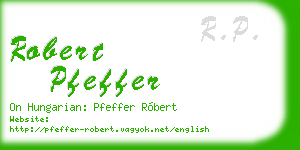 robert pfeffer business card