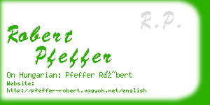 robert pfeffer business card